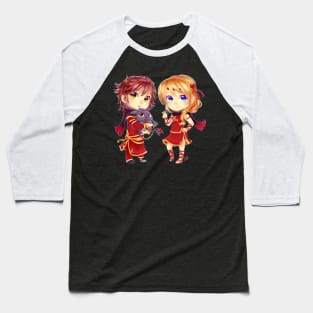 chibi Hiccup and Astrid Baseball T-Shirt